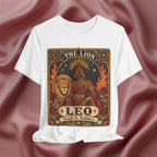 white Leo zodiac tarot card shirt