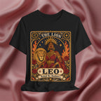 black Leo zodiac tarot card shirt