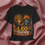 Black t-shirt with Leo Teacher design